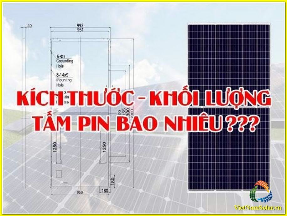 kích thước của các tấm pin mặt trời