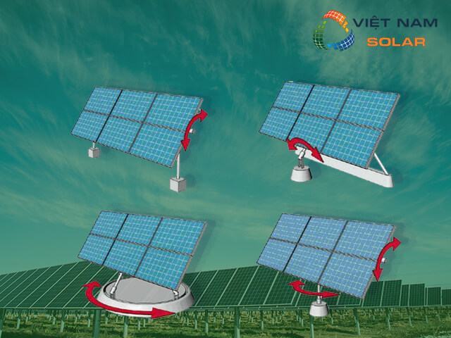 Dàn pin năng lượng mặt trời tự xoay