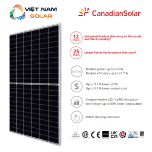Tấm Pin Năng Lượng Mặt Trời Canadian Solar 585WP - HiKu7-CS7L-585MS