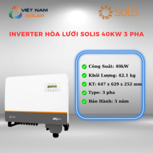 Inverter Hòa Lưới Solis 40KW 3 pha [Giá Sỉ]