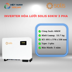 Inverter Hòa Lưới Solis 60KW 3 pha [Giá Sỉ]